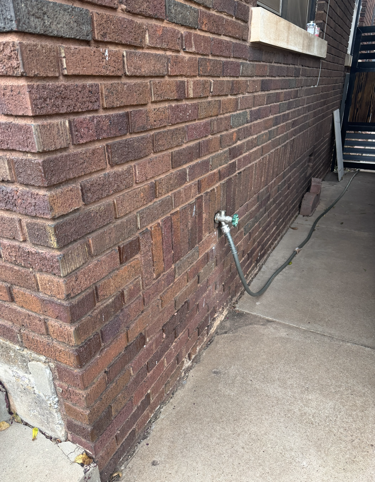 Front yard spigot — exterior hose bib